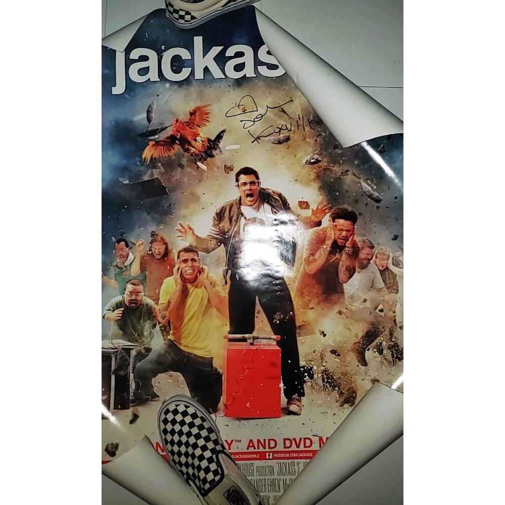 Signed Jackass Poster